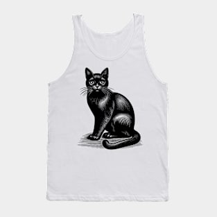 Black cat Tank Top